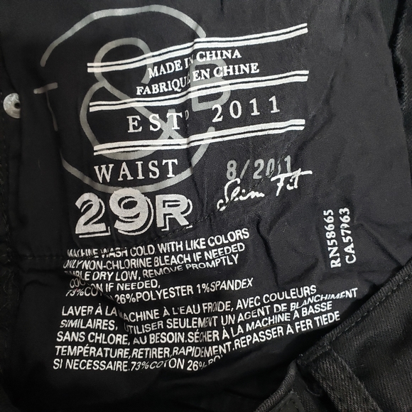 Treasure & Bond Black Slim Fit Distressed Jeans - Picture 5 of 6